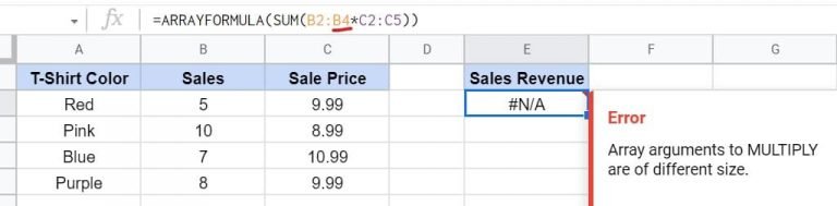 How to Use the ARRAYFORMULA function in Google Sheets