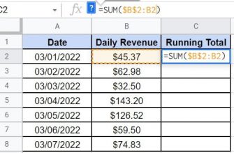 How to Calculate Running Total in Google Sheets