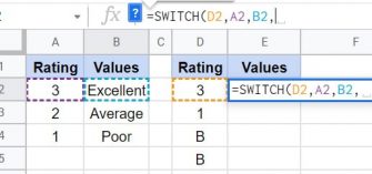 How to Use the SWITCH Function in Google Sheets